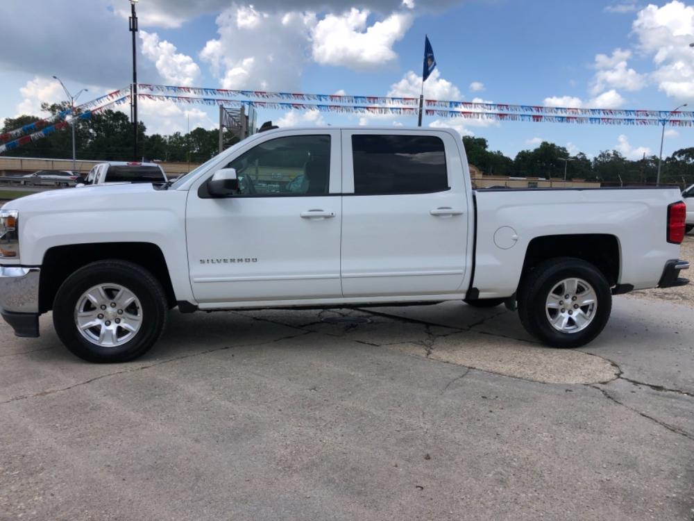 2016 White /Gray Chevrolet Silverado 1500 LT (3GCPCREC5GG) with an 5.3L V8 engine, 6A transmission, located at 4520 Airline Hwy, Baton Rouge, LA, 70805, (225) 357-1497, 30.509325, -91.145432 - 2016 Chevy Crew Cab LT 5.3 V8, 97K Miles, Cloth Interior, Cold A/C, All Power & Much More. Factory Towing Pkg. There Is A Ding On Top Of Drivers Bed. NO IN HOUSE FINANCING. FOR INFO PLEASE CONTACT JEFF AT 225 357-1497 CHECK OUT OUR A+ RATING WITH THE BETTER BUSINESS BUREAU WE HAVE BEEN A FAMILY OW - Photo #1