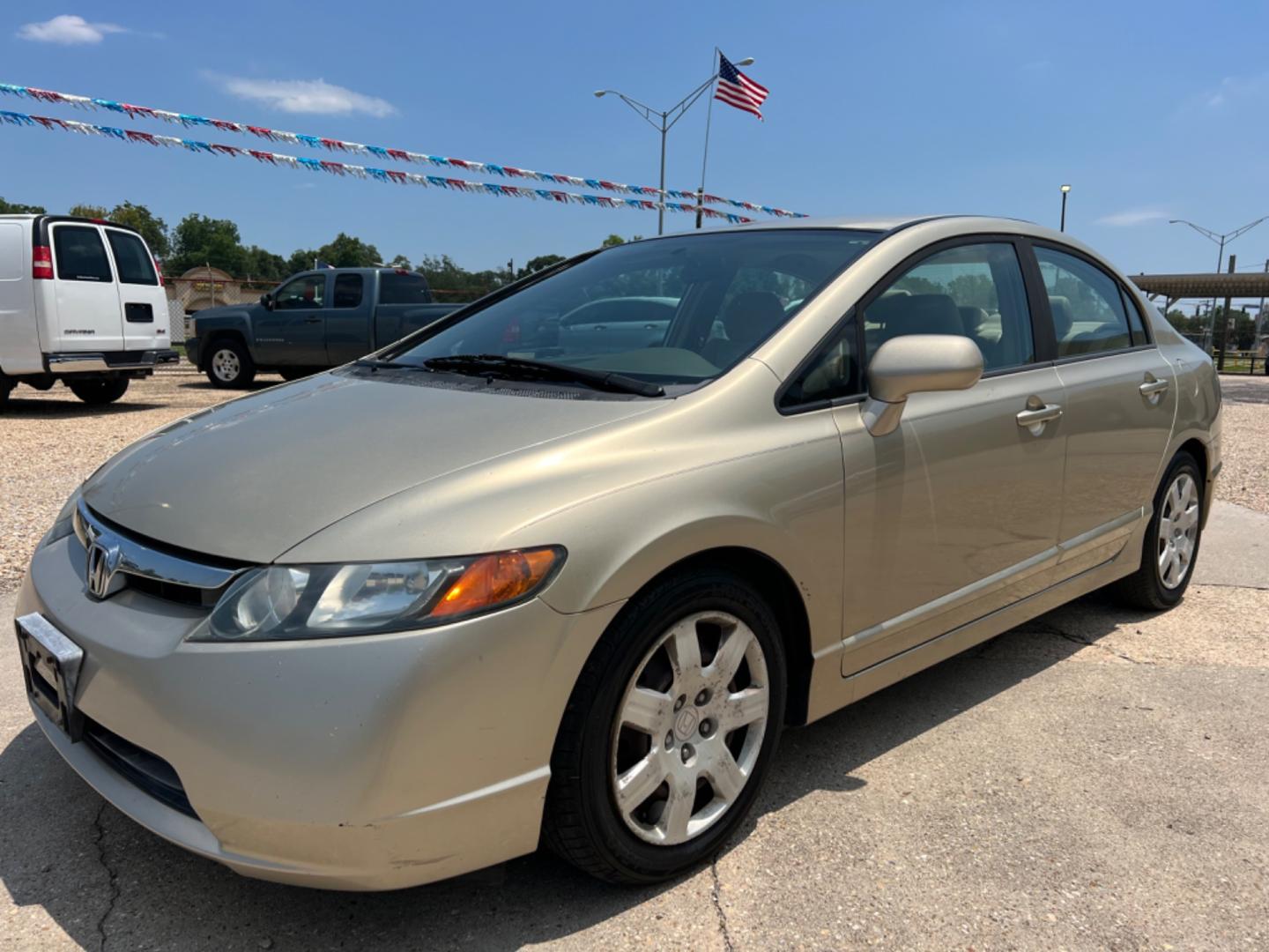 2008 Tan /Tan Honda Civic LX (1HGFA16578L) with an 1.8L Gas engine, Automatic transmission, located at 4520 Airline Hwy, Baton Rouge, LA, 70805, (225) 357-1497, 30.509325, -91.145432 - 2008 Honda Civic LX 1.8L ***ONLY 48K MILES*** 4Cylinder Gas Saver, Automatic, Power Windows & Locks, Cold A/C, No Accidents But It Does Have A Dent On Top (See Pic). FOR INFO PLEASE CONTACT JEFF AT 225 357-1497 CHECK OUT OUR A+ RATING WITH THE BETTER BUSINESS BUREAU WE HAVE BEEN A FAMILY OWNED AND O - Photo#0