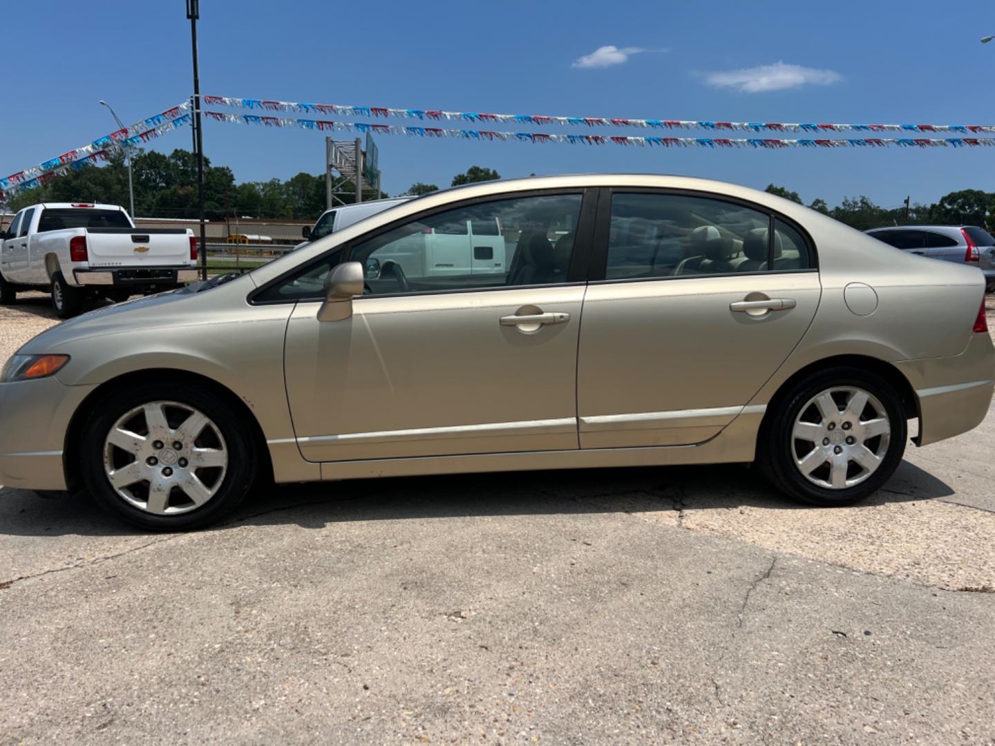 2008 Tan /Tan Honda Civic LX (1HGFA16578L) with an 1.8L Gas engine, Automatic transmission, located at 4520 Airline Hwy, Baton Rouge, LA, 70805, (225) 357-1497, 30.509325, -91.145432 - 2008 Honda Civic LX 1.8L ***ONLY 48K MILES*** 4Cylinder Gas Saver, Automatic, Power Windows & Locks, Cold A/C, No Accidents But It Does Have A Dent On Top (See Pic). FOR INFO PLEASE CONTACT JEFF AT 225 357-1497 CHECK OUT OUR A+ RATING WITH THE BETTER BUSINESS BUREAU WE HAVE BEEN A FAMILY OWNED AND O - Photo#1