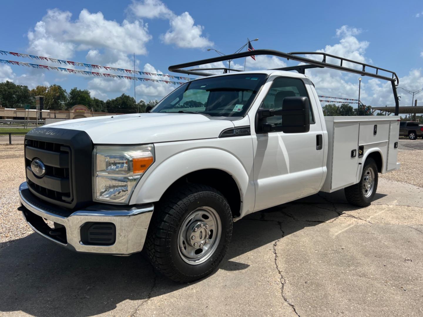 2016 White /Gray Ford F-250 SD (1FTBF2A68GE) with an 6.2 V8 Gas engine, Automatic transmission, located at 4520 Airline Hwy, Baton Rouge, LA, 70805, (225) 357-1497, 30.509325, -91.145432 - 2016 Ford F250 Reg Cab With Knapheide Utility Bed, 6.2 V8 Gas, 107K Miles, Cold A/C, Tow Pkg. No Accidents. FOR INFO PLEASE CONTACT JEFF AT 225 357-1497 CHECK OUT OUR A+ RATING WITH THE BETTER BUSINESS BUREAU WE HAVE BEEN A FAMILY OWNED AND OPERATED BUSINESS AT THE SAME LOCATION FOR OVER 45 YEARS. W - Photo#0