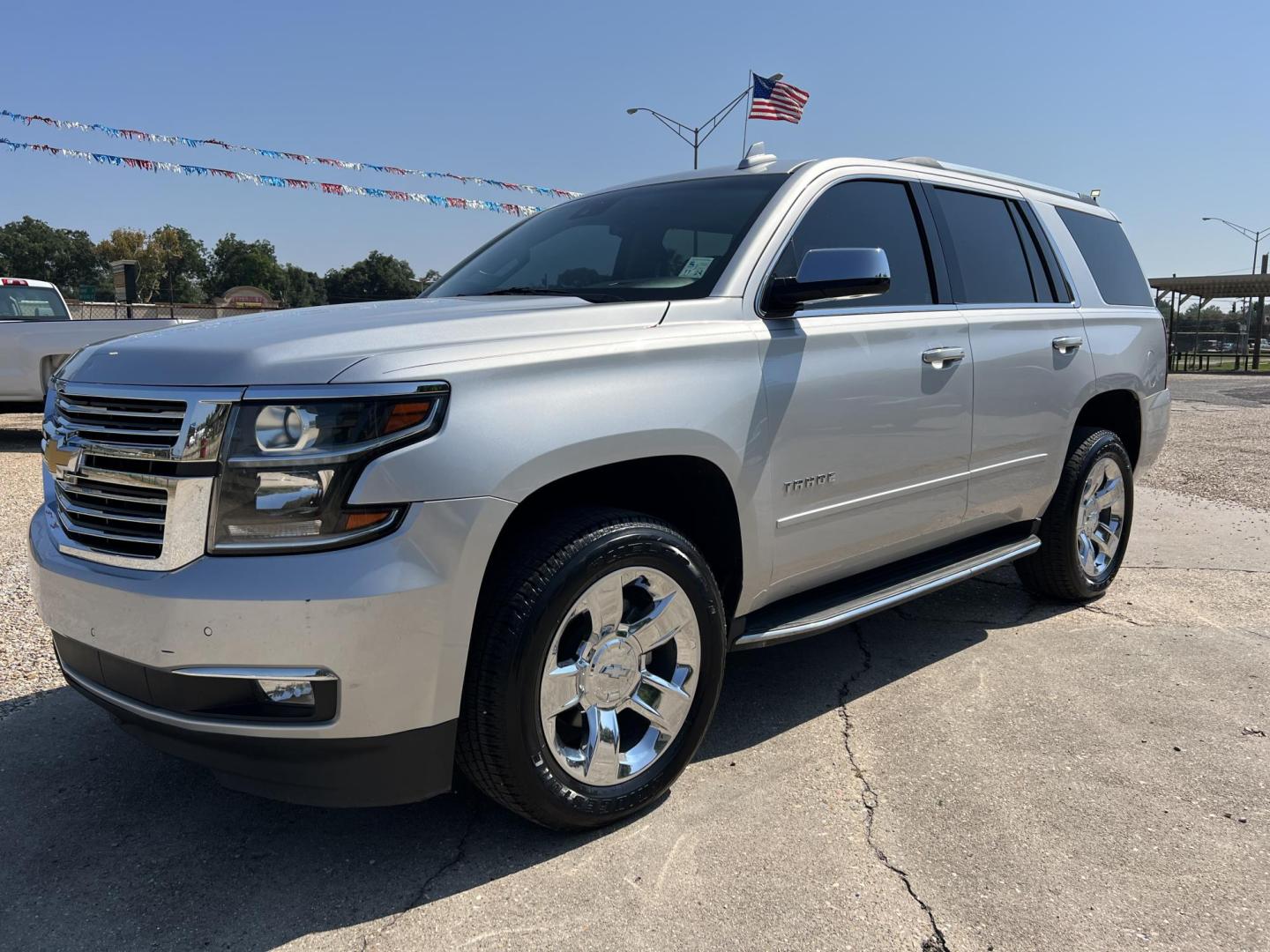 2017 Silver /Tan Chevrolet Tahoe Premier (1GNSCCKC5HR) with an 5.3L V8 engine, 6-Speed Automatic transmission, located at 4520 Airline Hwy, Baton Rouge, LA, 70805, (225) 357-1497, 30.509325, -91.145432 - 2017 Chevrolet Tahoe Premier ***One Owner & No Accidents*** 5.3 V8 Gas, 168K Miles, Heated & Cooled Leather, 7 Passenger Seating, Sunroof, DVD, Navigation & More. New Bridgestone Tires. FOR INFO PLEASE CONTACT JEFF AT 225 357-1497 CHECK OUT OUR A+ RATING WITH THE BETTER BUSINESS BUREAU WE HAVE BEEN - Photo#0