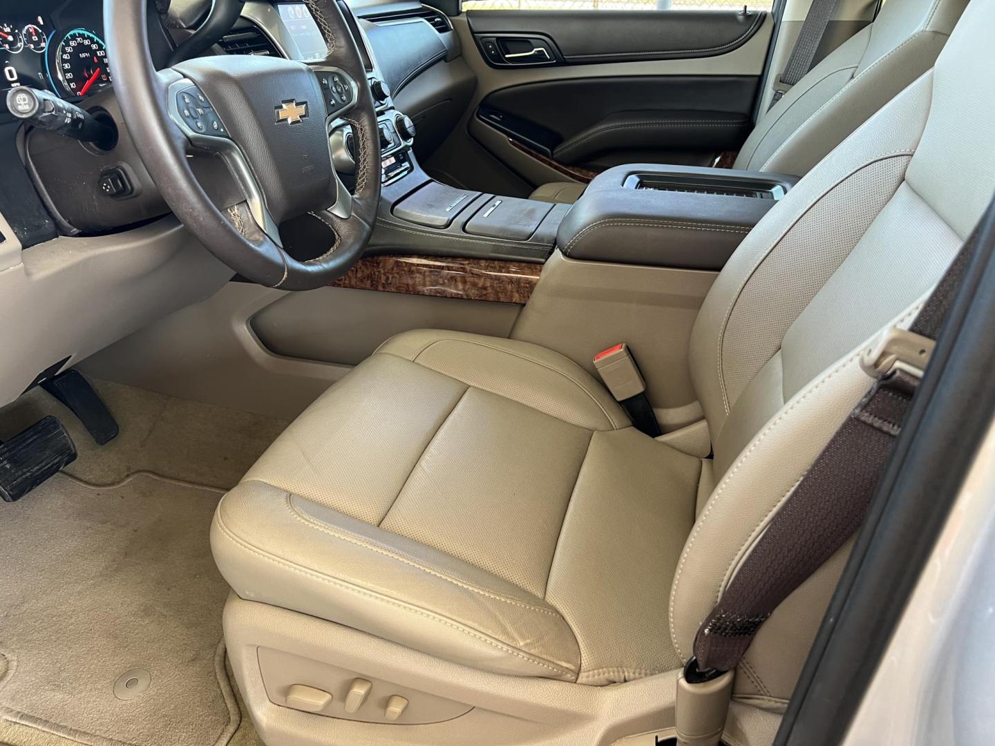 2017 Silver /Tan Chevrolet Tahoe Premier (1GNSCCKC5HR) with an 5.3L V8 engine, 6-Speed Automatic transmission, located at 4520 Airline Hwy, Baton Rouge, LA, 70805, (225) 357-1497, 30.509325, -91.145432 - 2017 Chevrolet Tahoe Premier ***One Owner & No Accidents*** 5.3 V8 Gas, 168K Miles, Heated & Cooled Leather, 7 Passenger Seating, Sunroof, DVD, Navigation & More. New Bridgestone Tires. FOR INFO PLEASE CONTACT JEFF AT 225 357-1497 CHECK OUT OUR A+ RATING WITH THE BETTER BUSINESS BUREAU WE HAVE BEEN - Photo#9