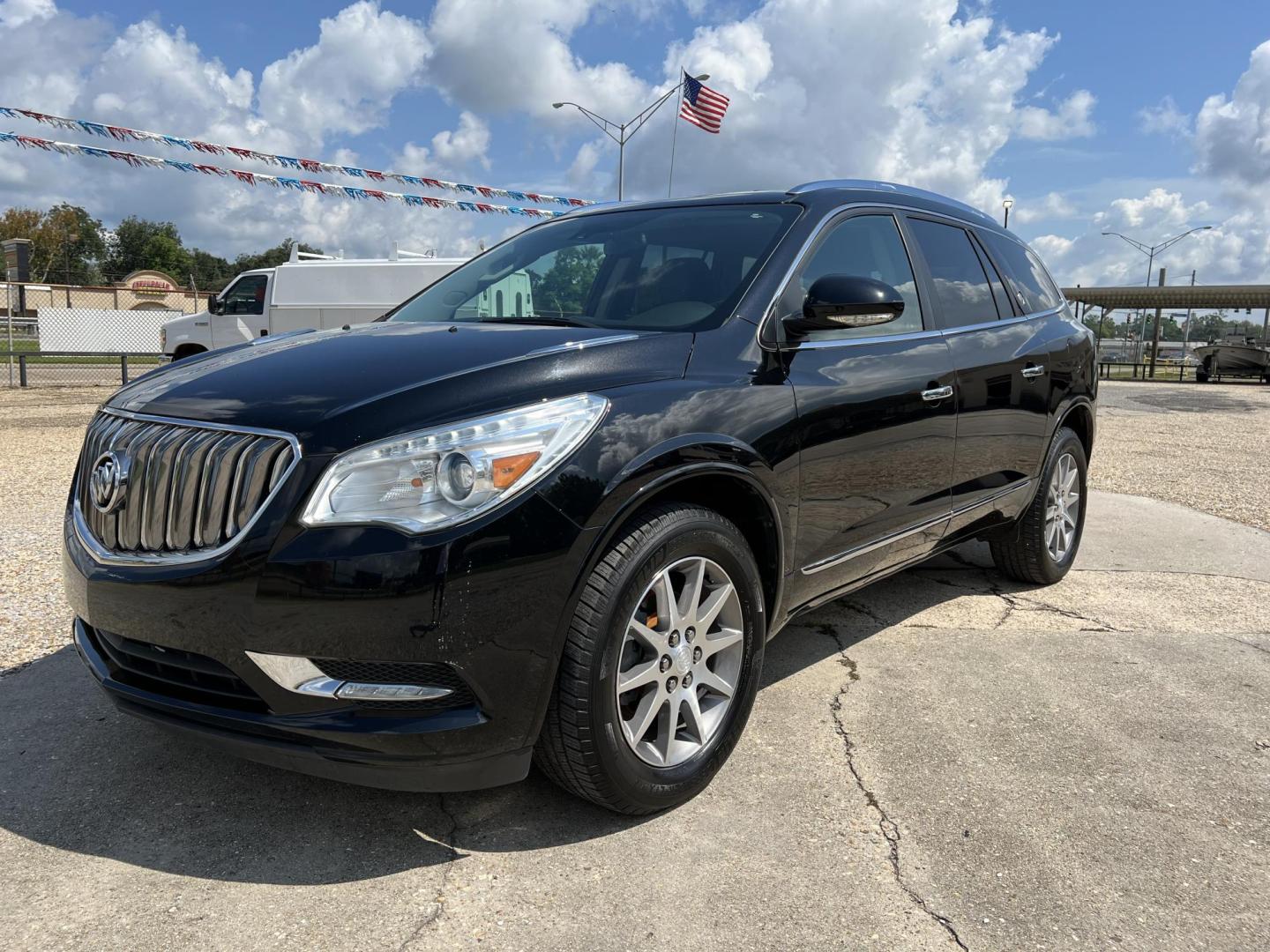 2017 Black /Black Buick Enclave Leather (5GAKRBKD1HJ) with an 3.6L V6 DOHC 24V engine, 6-Speed Automatic transmission, located at 4520 Airline Hwy, Baton Rouge, LA, 70805, (225) 357-1497, 30.509325, -91.145432 - 2017 Buick Enclave 3.6 V6 Gas, 152K Miles, Automatic, Dual A/C, Leather, Seats 7, All Power. Has Minor Scratches. FOR INFO PLEASE CONTACT JEFF AT 225-413-0981 CHECK OUT OUR A+ RATING WITH THE BETTER BUSINESS BUREAU WE HAVE BEEN A FAMILY OWNED AND OPERATED BUSINESS AT THE SAME LOCATION FOR OVER 45 Y - Photo#0