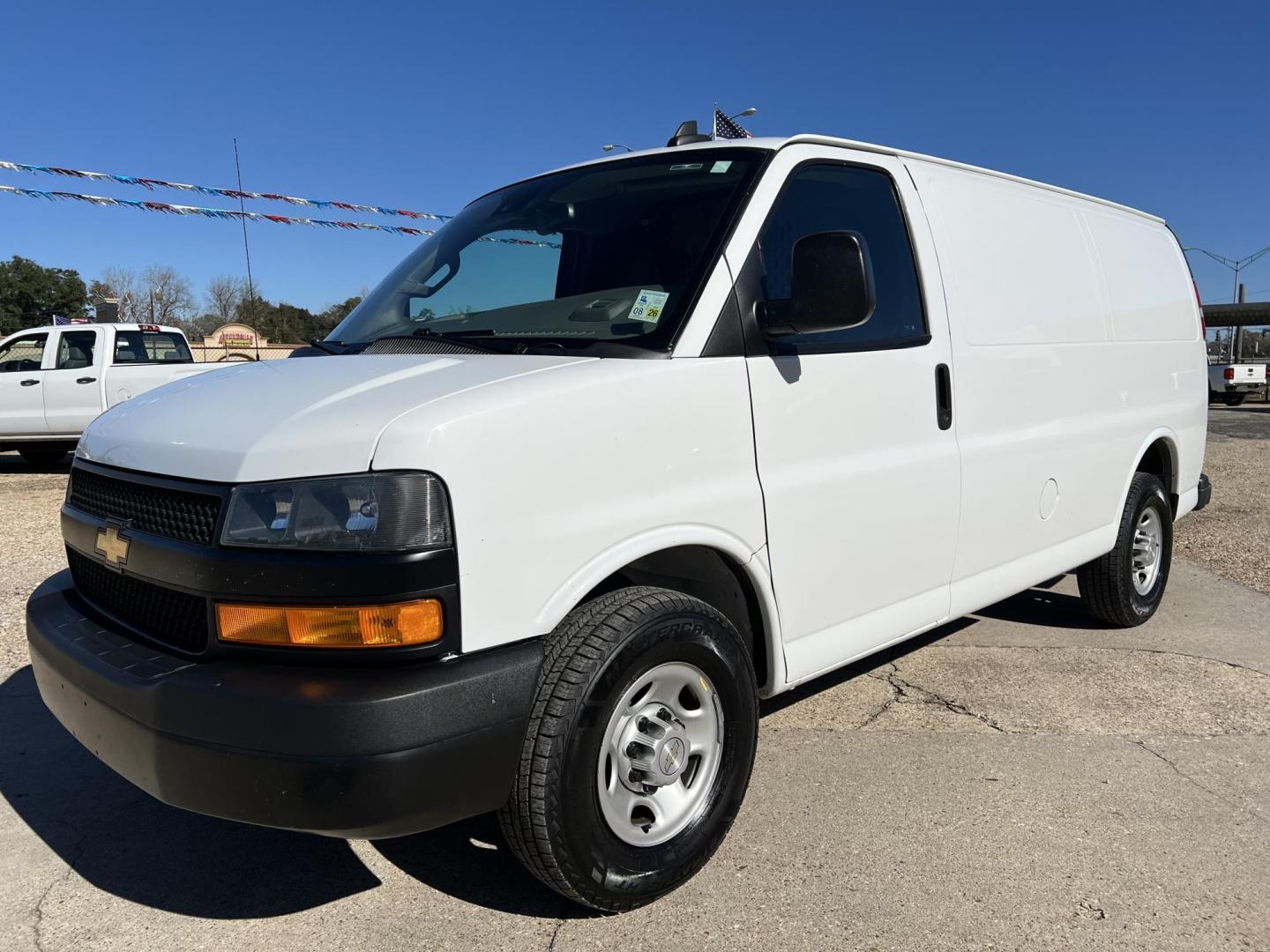 2020 White /Gray Chevrolet Express 2500 Cargo (1GCWGAFG5L1) with an 6.0L V8 Gas engine, 6A transmission, located at 4520 Airline Hwy, Baton Rouge, LA, 70805, (225) 357-1497, 30.509325, -91.145432 - 2020 Chevy Express 2500 Cargo ONE OWNER, 6.0 V8 Gas, 202K Miles, Power Windows & Locks, Cold A/C, New Tires & Brake, Very Clean. FOR INFO PLEASE CONTACT JEFF AT 225-413-0981 CHECK OUT OUR A+ RATING WITH THE BETTER BUSINESS BUREAU WE HAVE BEEN A FAMILY OWNED AND OPERATED BUSINESS AT THE SAME LOCATIO - Photo#0