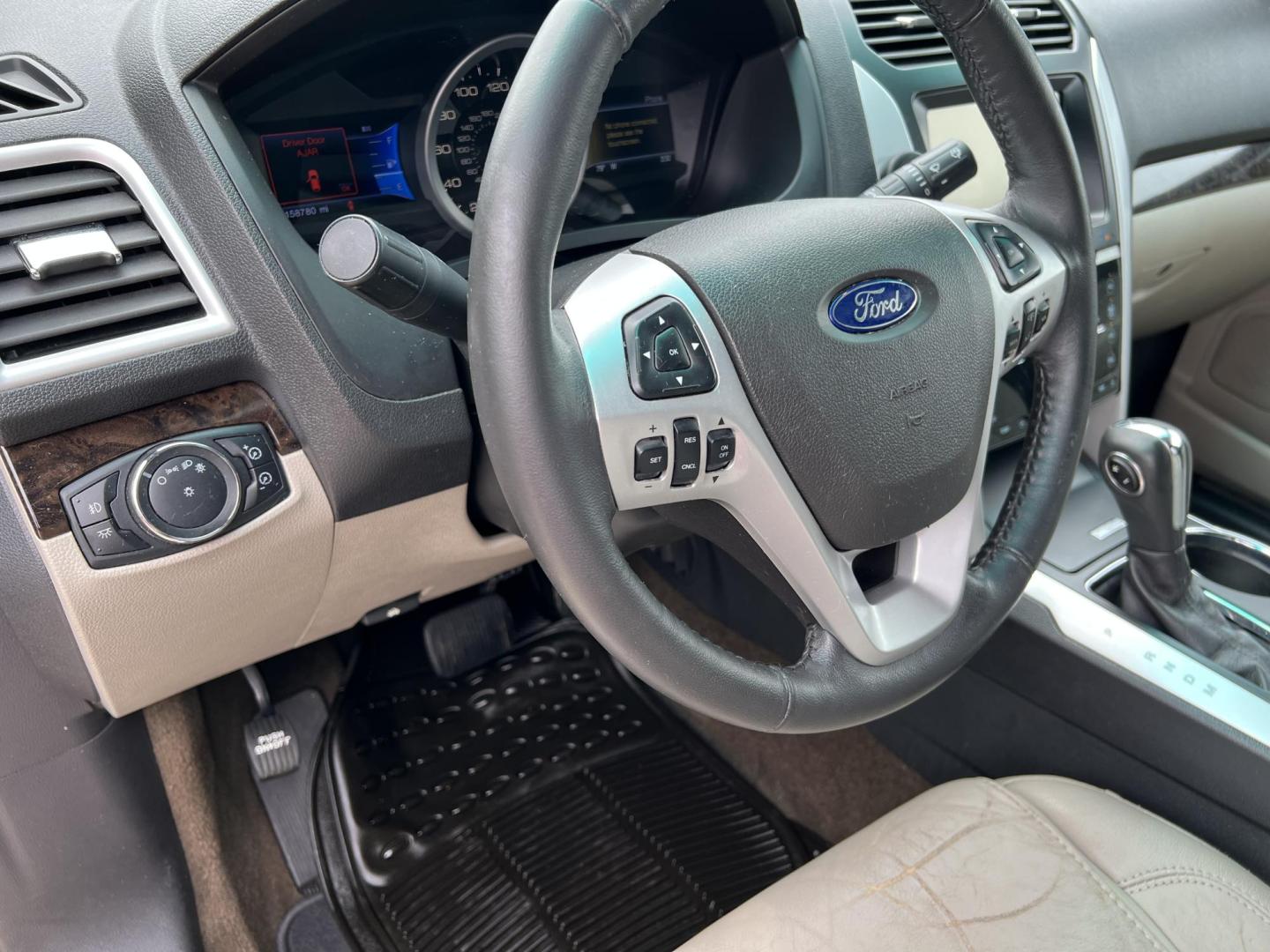 2013 Silver /Gray Ford Explorer Limited (1FM5K7F89DG) with an 3.5L V6 DOHC 24V engine, 6-Speed Automatic transmission, located at 4520 Airline Hwy, Baton Rouge, LA, 70805, (225) 357-1497, 30.509325, -91.145432 - 2013 Ford Explorer Limited **NO ACCIDENTS** 3.5 V6 Gas, 158K Miles, Leather, Power Windows, Locks & Mirrors, 7 Passenger Seating, Dual A/C & Heat, Rear Camera. Does Have A Minor Dent In The Door. FOR INFORMATION, PLEASE CONTACT JEFF AT 225-413-0981 CHECK OUT OUR A+ RATING WITH THE BETTER BUSINESS - Photo#13