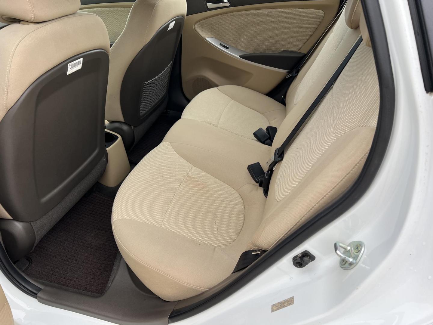 2014 White /Tan Hyundai Accent GLS (KMHCT4AE6EU) with an 1.6L L4 DOHC 16V engine, Automatic transmission, located at 4520 Airline Hwy, Baton Rouge, LA, 70805, (225) 357-1497, 30.509325, -91.145432 - 2014 Hyundai Accent GLS 1.6L Gas **ONLY 32K Miles** Cold A/C, Power Windows, Locks & Mirrors, Has A Couple Of Scuff Mark On Bumper. FOR INFO PLEASE CONTACT JEFF AT 225-413-0981 CHECK OUT OUR A+ RATING WITH THE BETTER BUSINESS BUREAU WE HAVE BEEN A FAMILY OWNED AND OPERATED BUSINESS AT THE SAME LOCA - Photo#11