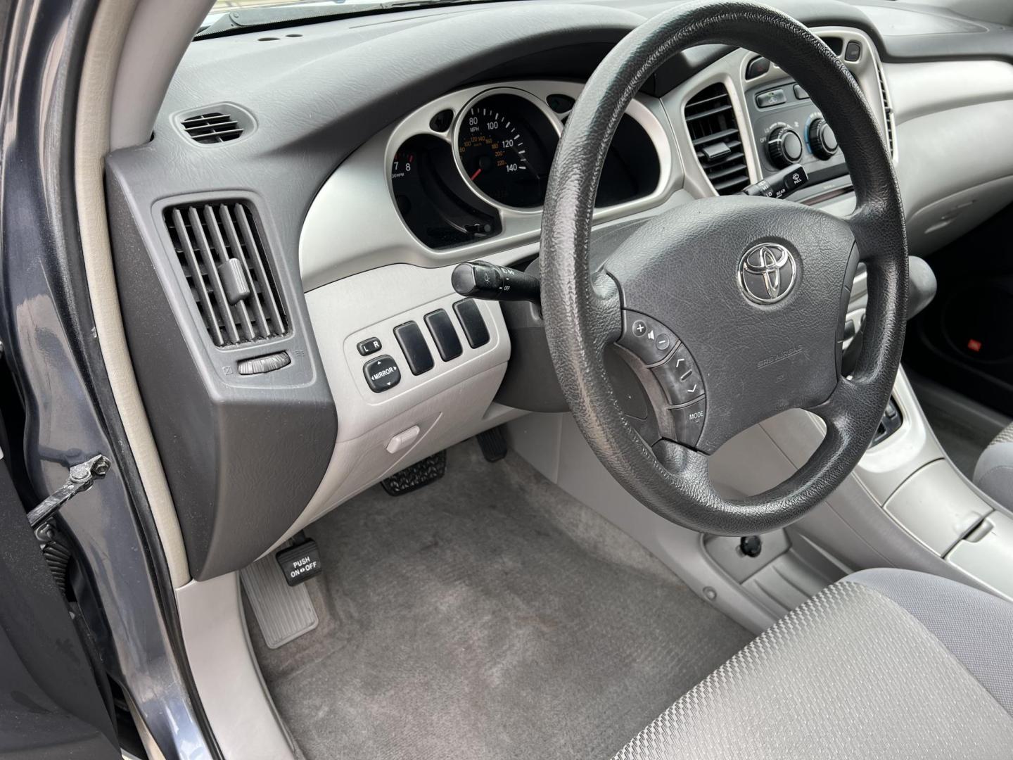 2005 Blue /Gray Toyota Highlander (JTEGP21A150) with an 3.3L V6 DOHC 24V engine, 5-Speed Automatic Overdrive transmission, located at 4520 Airline Hwy, Baton Rouge, LA, 70805, (225) 357-1497, 30.509325, -91.145432 - 2005 Toyota Highlander ***NO ACCIDENTS*** 3.3 V6 Gas, 180K Miles, Automatic, A/C & Heat, Power Windows, Locks & Mirrors, Seats 5 Passengers. FOR INFO PLEASE CONTACT JEFF AT 225-413-0981. CHECK OUT OUR A+ RATING WITH THE BETTER BUSINESS BUREAU. WE HAVE BEEN A FAMILY OWNED AND OPERATED BUSINESS AT - Photo#13