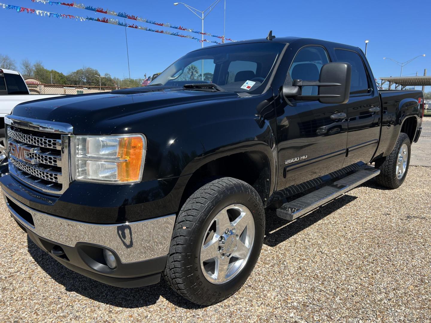 2014 Black /Black GMC Sierra 2500HD SLE Z71 (1GT120C88EF) with an 6.6L V8 OHV 32V TURBO DIESEL engine, 6-Speed Automatic transmission, located at 4520 Airline Hwy, Baton Rouge, LA, 70805, (225) 357-1497, 30.509325, -91.145432 - 2014 GMC Sierra 2500HD Crew Cab SLE Z71 4X4 **ONE OWNER & NO ACCIDENTS** 6.6 Duramax Diesel, Allison Transmission, Deleted, 234K Miles, Cold A/C, Power Windows, Locks & Mirrors, Spray In Bedliner, 5th Wheel Rails, Tow Package. FOR INFO PLEASE CONTACT JEFF AT 225-413-0981. CHECK OUT OUR A+ RATING WI - Photo#0
