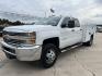 2015 White /Gray Chevrolet Silverado 3500HD Work Truck (1GB4KYC80FF) with an 6.6L V8 OHV 32V TURBO DIESEL engine, Allison transmission, located at 4520 Airline Hwy, Baton Rouge, LA, 70805, (225) 357-1497, 30.509325, -91.145432 - 2015 Chevrolet Silverado 3500HD Crew Cab 4X4 **ONE OWNER & NO ACCIDENTS** 6.6 Duramax Diesel, Allison Transmission, 196K Miles, Cold A/C, Power Windows, Locks & Mirrors, Knapheide Utility Bed, Back Seat Is Missing. FOR INFO PLEASE CONTACT JEFF AT 225-413-0981. CHECK OUT OUR A+ RATING WITH THE BETTER - Photo#0