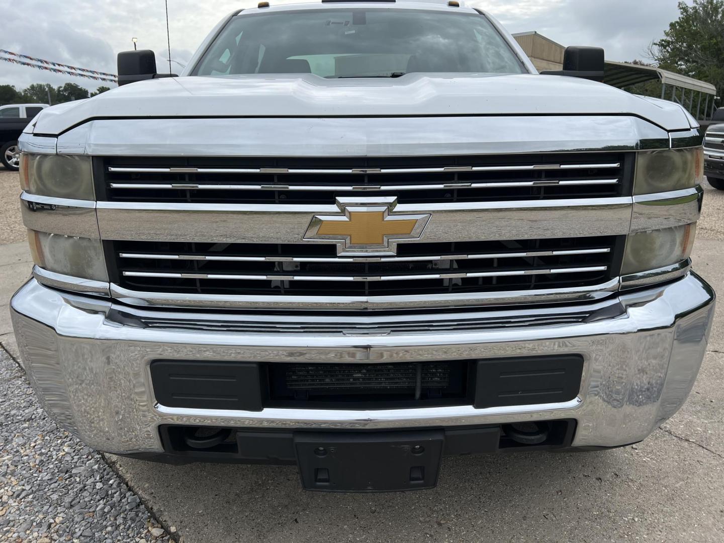 2015 White /Gray Chevrolet Silverado 3500HD Work Truck (1GB4KYC80FF) with an 6.6L V8 OHV 32V TURBO DIESEL engine, Allison transmission, located at 4520 Airline Hwy, Baton Rouge, LA, 70805, (225) 357-1497, 30.509325, -91.145432 - 2015 Chevrolet Silverado 3500HD Crew Cab 4X4 **ONE OWNER & NO ACCIDENTS** 6.6 Duramax Diesel, Allison Transmission, 196K Miles, Cold A/C, Power Windows, Locks & Mirrors, Knapheide Utility Bed, Back Seat Is Missing. FOR INFO PLEASE CONTACT JEFF AT 225-413-0981. CHECK OUT OUR A+ RATING WITH THE BETTER - Photo#2
