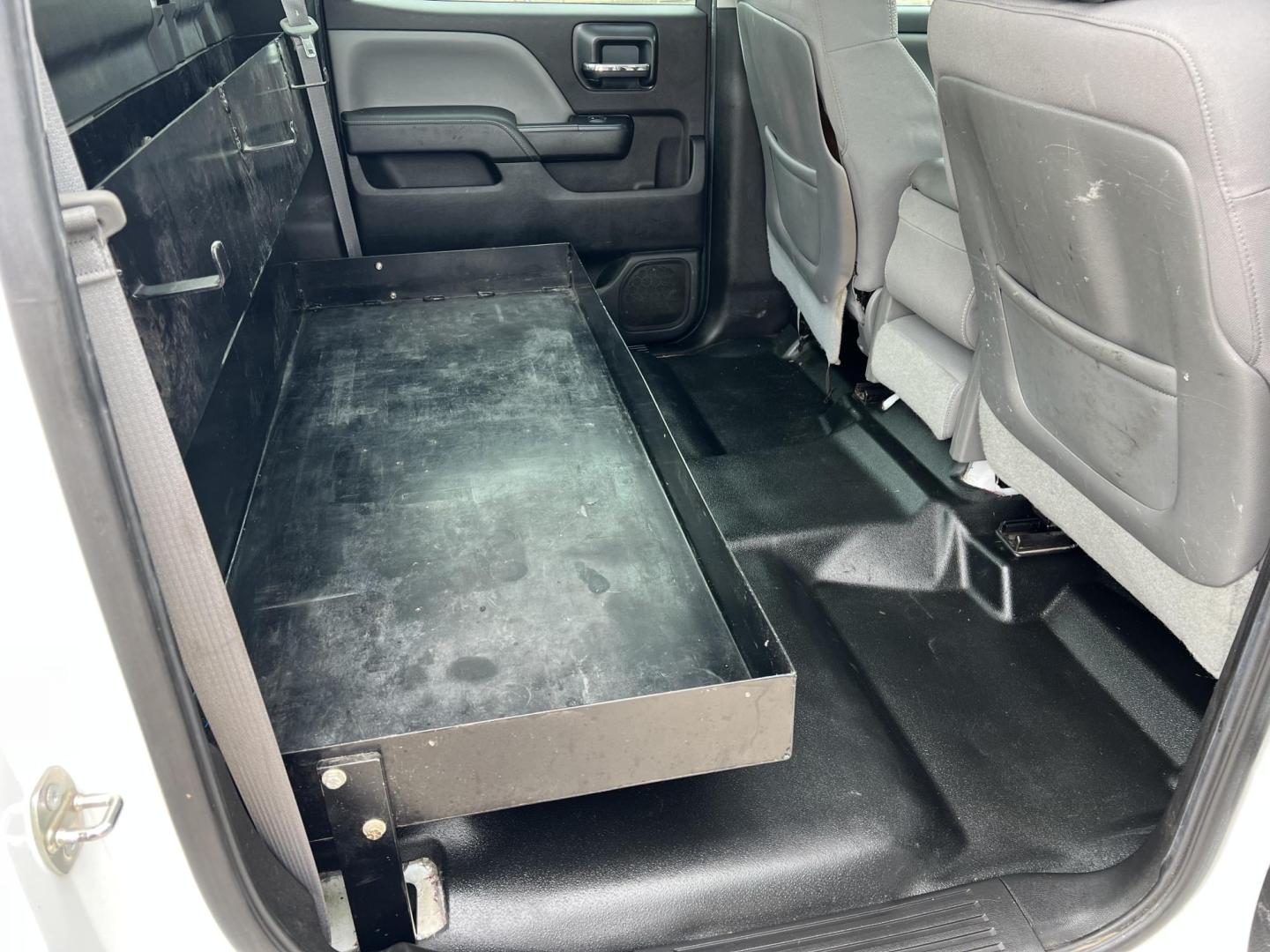 2015 White /Gray Chevrolet Silverado 3500HD Work Truck (1GB4KYC80FF) with an 6.6L V8 OHV 32V TURBO DIESEL engine, Allison transmission, located at 4520 Airline Hwy, Baton Rouge, LA, 70805, (225) 357-1497, 30.509325, -91.145432 - 2015 Chevrolet Silverado 3500HD Crew Cab 4X4 **ONE OWNER & NO ACCIDENTS** 6.6 Duramax Diesel, Allison Transmission, 196K Miles, Cold A/C, Power Windows, Locks & Mirrors, Knapheide Utility Bed, Back Seat Is Missing. FOR INFO PLEASE CONTACT JEFF AT 225-413-0981. CHECK OUT OUR A+ RATING WITH THE BETTER - Photo#15