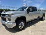 2021 Silver /Black Chevrolet Silverado 3500HD LT (1GC4YTEY6MF) with an 6.6L V8 OHV 32V TURBO DIESEL engine, Allison transmission, located at 4520 Airline Hwy, Baton Rouge, LA, 70805, (225) 357-1497, 30.509325, -91.145432 - 2021 Chevrolet Silverado 3500HD Crew Cab LT 4X4 **ONE OWNER & NO ACCIDENTS** 6.6 Duramax Diesel (DELETED), Allison Transmission, 106K Miles, Cold A/C, All Power, Rear Camera, Spray In Bedliner. Does Have Some Scratches & Minor Dings (See Pics). FOR INFO PLEASE CONTACT JEFF AT 225-413-0981. CHECK OU - Photo#0