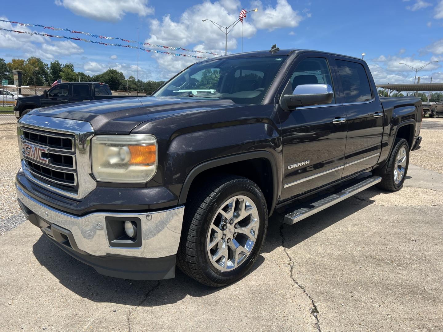 2014 Iridium Gray Metallic /Black GMC Sierra 1500 SLT (3GTP1VECXEG) with an 5.3L V8 engine, 6-Speed Automatic transmission, located at 4520 Airline Hwy, Baton Rouge, LA, 70805, (225) 357-1497, 30.509325, -91.145432 - 2014 GMC Sierra 1500 Crew Cab SLT 2WD **TWO OWNER & NO ACCIDENTS** 5.3 V8 Gas, 189K Miles, Heated & Cooled Leather Seats, Full Console, All Power, Cold A/C, Bose Stereo, Rear Camera, Spray In Bedliner, Tow Pkg. FOR INFO PLEASE CONTACT JEFF AT 225-413-0981. CHECK OUT OUR A+ RATING WITH THE BETTER BUS- Photo#0