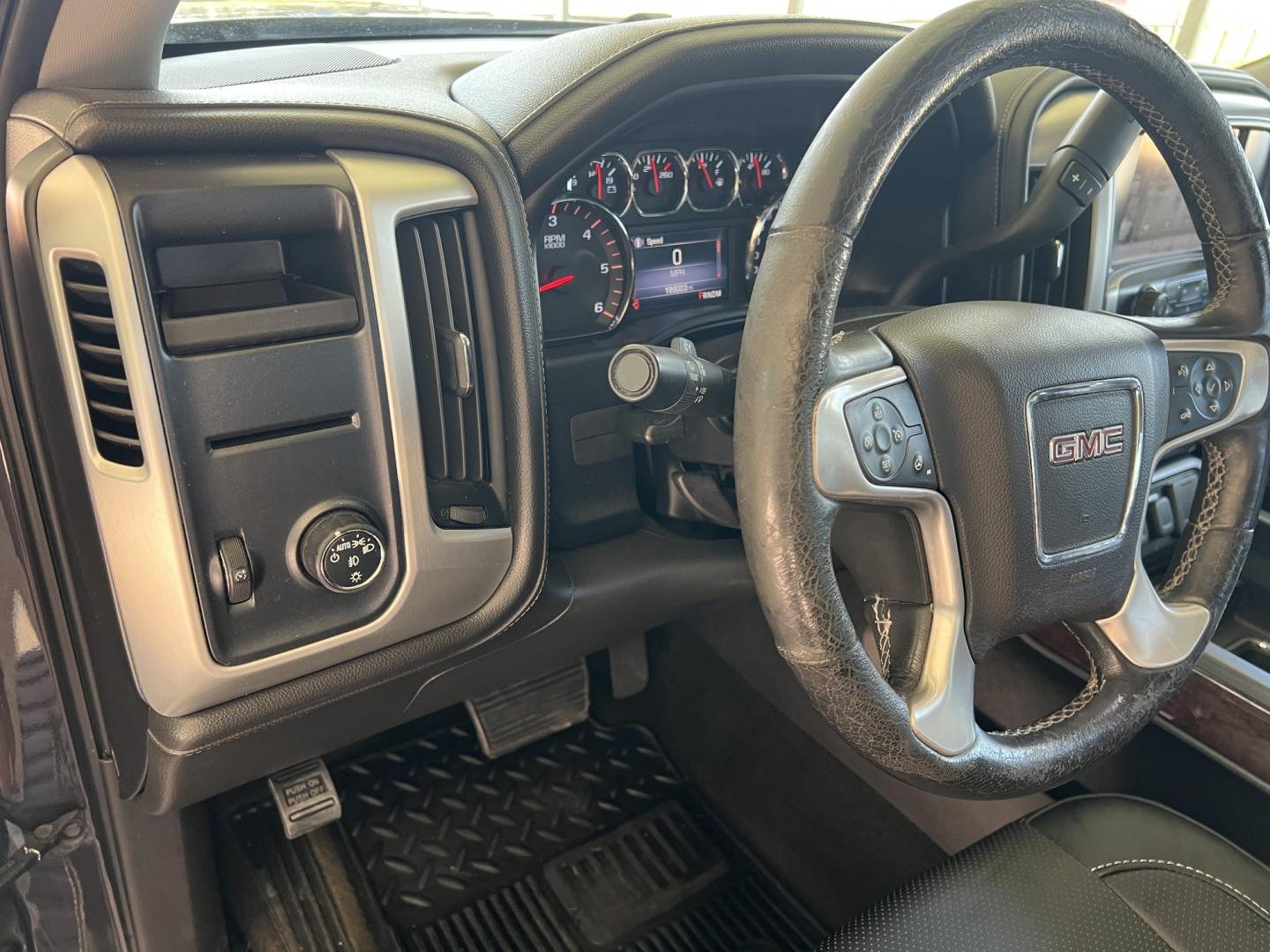 2014 Iridium Gray Metallic /Black GMC Sierra 1500 SLT (3GTP1VECXEG) with an 5.3L V8 engine, 6-Speed Automatic transmission, located at 4520 Airline Hwy, Baton Rouge, LA, 70805, (225) 357-1497, 30.509325, -91.145432 - 2014 GMC Sierra 1500 Crew Cab SLT 2WD **TWO OWNER & NO ACCIDENTS** 5.3 V8 Gas, 189K Miles, Heated & Cooled Leather Seats, Full Console, All Power, Cold A/C, Bose Stereo, Rear Camera, Spray In Bedliner, Tow Pkg. FOR INFO PLEASE CONTACT JEFF AT 225-413-0981. CHECK OUT OUR A+ RATING WITH THE BETTER BUS- Photo#13