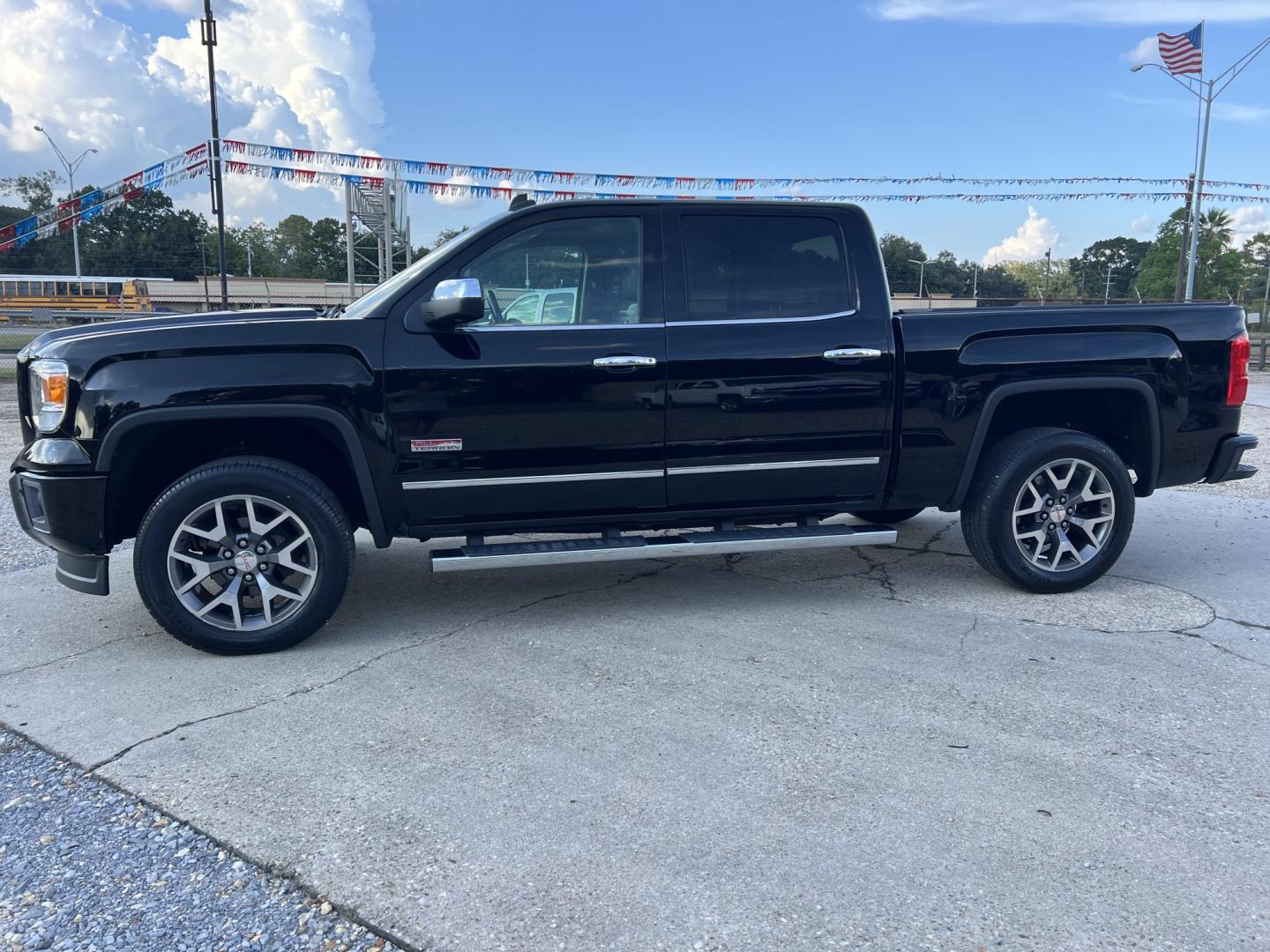 2014 Black /Black GMC Sierra 1500 SLT (All Terrain) (3GTU2VEC6EG) with an 5.3L V8 engine, 6-Speed Automatic transmission, located at 4520 Airline Hwy, Baton Rouge, LA, 70805, (225) 357-1497, 30.509325, -91.145432 - 2014 GMC Sierra 1500 Crew Cab SLT 4WD (All Terrain Pkg), NO ACCIDENTS, 5.3 V8 Gas, 136K Miles, Heated Leather, All Power, New Tires, Bed Cover, Cold A/C, Tow Package. Has Minor Ding & Scratches. FOR INFO PLEASE CONTACT JEFF AT 225-413-0981. CHECK OUT OUR A+ RATING WITH THE BETTER BUSINESS BUREAU. WE- Photo#1